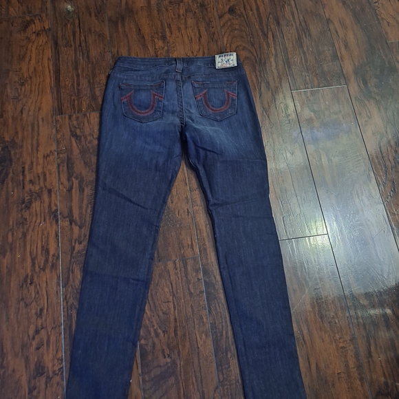 True Religion Medium Wash Low Rise Women's Blue Jeans - Picture 5 of 8